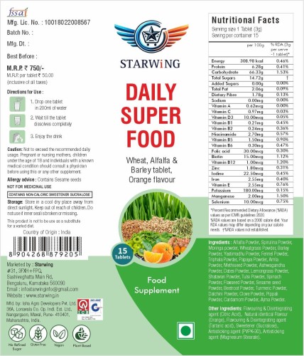 DAILY SUPER FOOD 15 TABLETS
